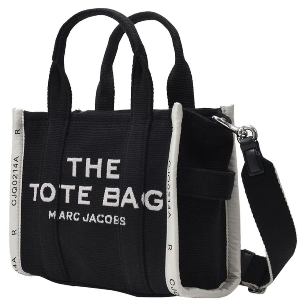 The Small Tote Bag in Black Canvas - Picture 2 of 4